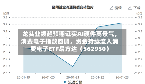 龙头业绩超预期证实AI硬件高景气，消费电子指数回调，资金持续流入消费电子ETF易方达（562950）