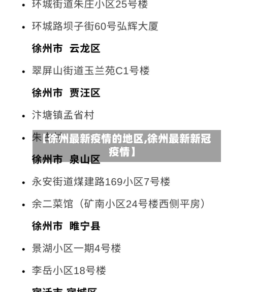 【徐州最新疫情的地区,徐州最新新冠疫情】-第2张图片