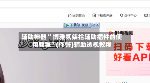 辅助神器“ 博雅贰柒拾辅助插件的使用教程”(作弊)辅助透视教程