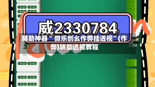 辅助神器“ 微乐创幺作弊挂透视	”(作弊)辅助透视教程-第2张图片