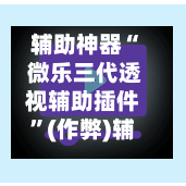辅助神器“ 微乐三代透视辅助插件”(作弊)辅助透视教程-第3张图片