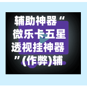 辅助神器“ 微乐卡五星透视挂神器	”(作弊)辅助透视教程-第3张图片