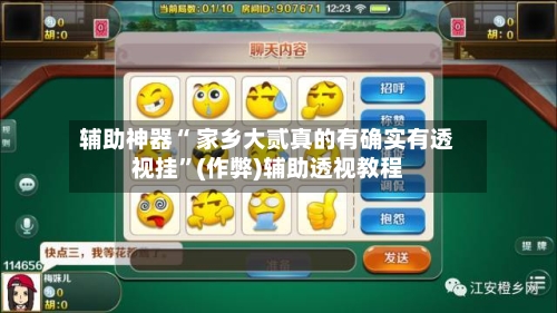 辅助神器“ 家乡大贰真的有确实有透视挂”(作弊)辅助透视教程-第3张图片