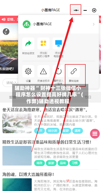 辅助神器“ 财神十三张微信小程序怎么设置提高好牌几率”(作弊)辅助透视教程-第2张图片