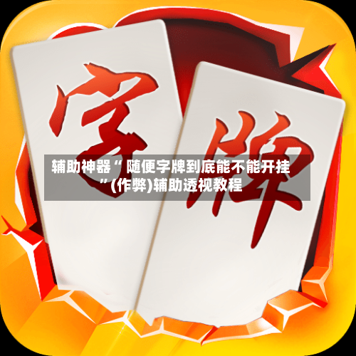 辅助神器“ 随便字牌到底能不能开挂”(作弊)辅助透视教程-第2张图片